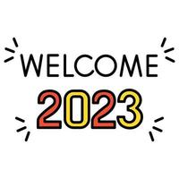 bienvenue 2023 qui peut facilement modifier ou éditer vecteur