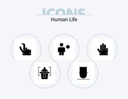 pack d'icônes de glyphe humain 5 conception d'icônes. main. des doigts. pincer. positionner. Humain vecteur
