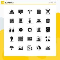 ensemble de 25 symboles d'icônes d'interface utilisateur modernes signes pour document de formulaire soins de facture médicale éléments de conception vectoriels modifiables vecteur