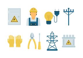 Icônes vectorielles de Lineman gratuit vecteur