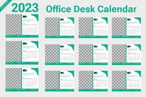 calendrier de bureau 2023 vecteur