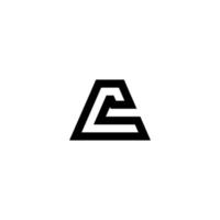 c montagne. modèle de vecteur d'icône de lettre de monogramme de logo c. logo ca
