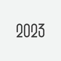 Logo de bonne année 2023 moderne et propre vecteur