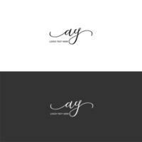 ay initiales lettre logo, ay signature, ay monogramme, ay initiales vecteur