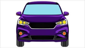 voiture familiale haut de gamme en vecteur de couleur vive, illustration vectorielle de voiture réaliste plat couleur vive