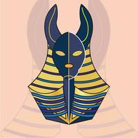 anubis coloré isolé vieille egypte icône illustration vectorielle vecteur