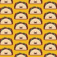 illustration de modèle de taco mignon au design plat vecteur