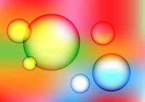 vecteur de fond de bulle lumineuse colorée