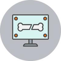 conception d'icône de vecteur d'os de rayons x