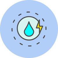 conception d'icône de vecteur d'énergie hydroélectrique