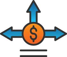 conception d'icône de vecteur de décision d'investissement