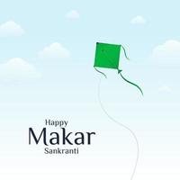 joyeux makar sankranti publication sur les réseaux sociaux vecteur