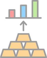 conception d'icône vectorielle d'investissement en or vecteur