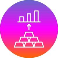 conception d'icône vectorielle d'investissement en or vecteur