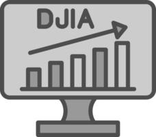 conception d'icône vectorielle djia vecteur
