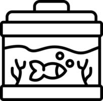 conception d'icône de vecteur de réservoir de poissons