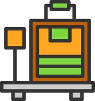 conception d'icônes vectorielles à l'échelle des bagages vecteur