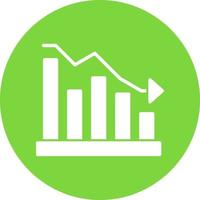 fluctuation vers le bas de la conception d'icônes vectorielles vecteur