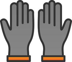 conception d'icône vectorielle de gants à main vecteur