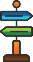 conception d'icône de vecteur de signe directionnel