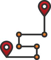 conception d'icône de vecteur d'itinéraire