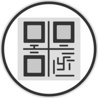 conception d'icône de vecteur de code qr