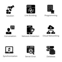 pack d'icônes web et seo vecteur