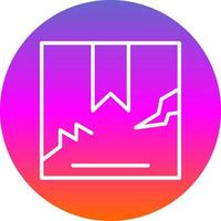 conception d'icône vectorielle de boîte de dommages vecteur