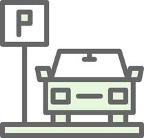conception d'icône de vecteur de zone de stationnement