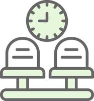 conception d'icône de vecteur de salle d'attente