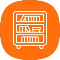 conception d'icône de vecteur d'étagère de livre