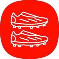 conception d'icône vectorielle de chaussures de football vecteur