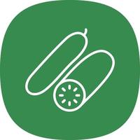 conception d'icône de vecteur de concombre