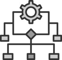 conception d'icône de vecteur de processus