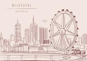 Melbourne City Vector Background