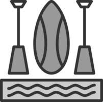 conception d'icône de vecteur de paddleboard