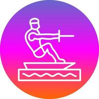 conception d'icône vectorielle de ski pieds nus vecteur