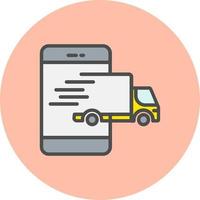 icône de vecteur de livraison en ligne