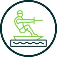 conception d'icône vectorielle de ski pieds nus vecteur