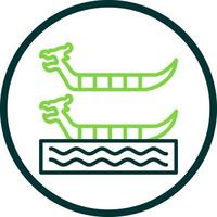 conception d'icône vectorielle de course de bateau dragon vecteur