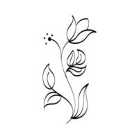 conception de tatouage d'art en ligne minimale. vecteur