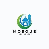 mosquée logo icône vecteur isolé