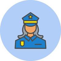 icône de vecteur de femme de police