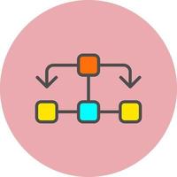 icône de vecteur d'organigramme