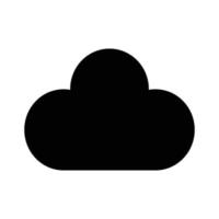 silhouette icône nuage vecteur