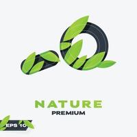 rechercher le logo des feuilles de la nature vecteur