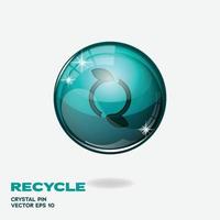 recycler les boutons 3d vecteur