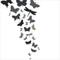 le vol des papillons vole. une illustration vectorielle vecteur