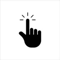 illustration d'icône tactile à la main. style d'icône de glyphe. adapté aux applications, sites Web, applications mobiles. icône liée au clic. conception de vecteur simple modifiable