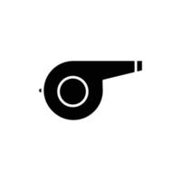 illustration d'icône de sifflet. style d'icône de glyphe. icône liée à la forme physique, au sport. conception de vecteur simple modifiable